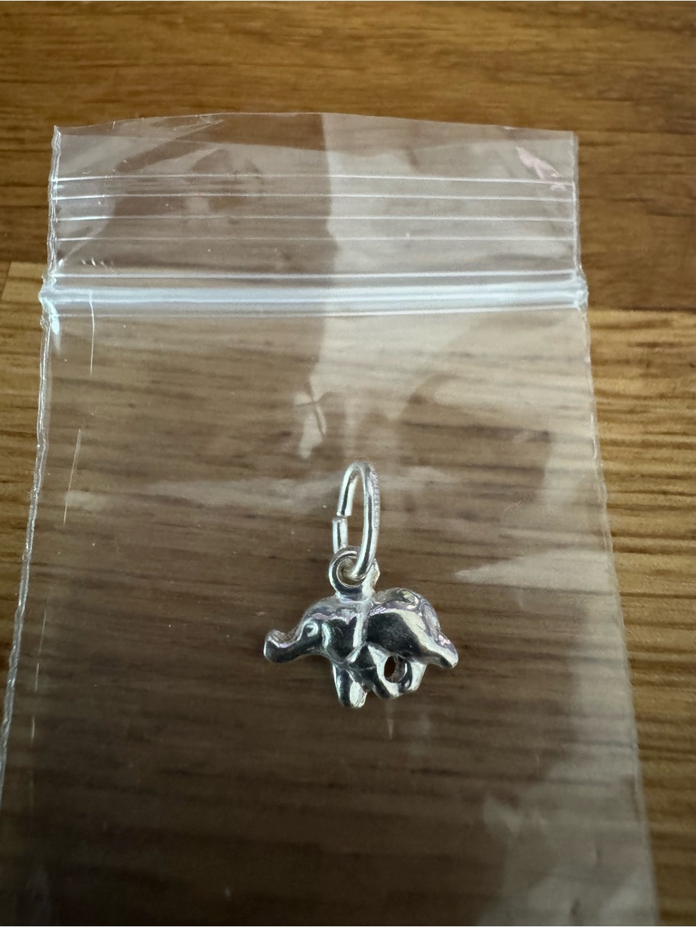 Sterling Silver Elephant Charm Pendant - Silver